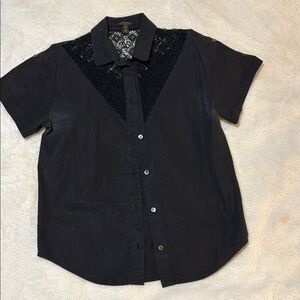 Louis Vuitton Black Lace Detail Jacket